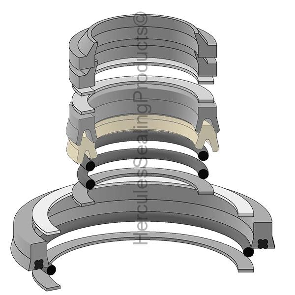 Cascade - After Market Parts Hydraulic Cylinder Repair Kit- 2-3/4, 3-3/4 - 2 STAGE 658717 - main